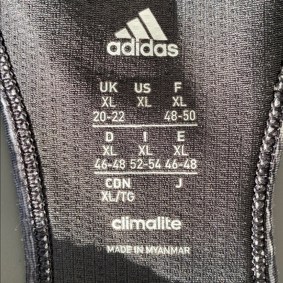Adidas Climalite Gray Sports Bra XL Padless Athletic Sporty Street Casual - Picture 7 of 13